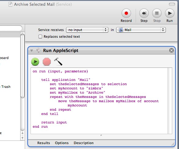 Automator: Archive Applescript