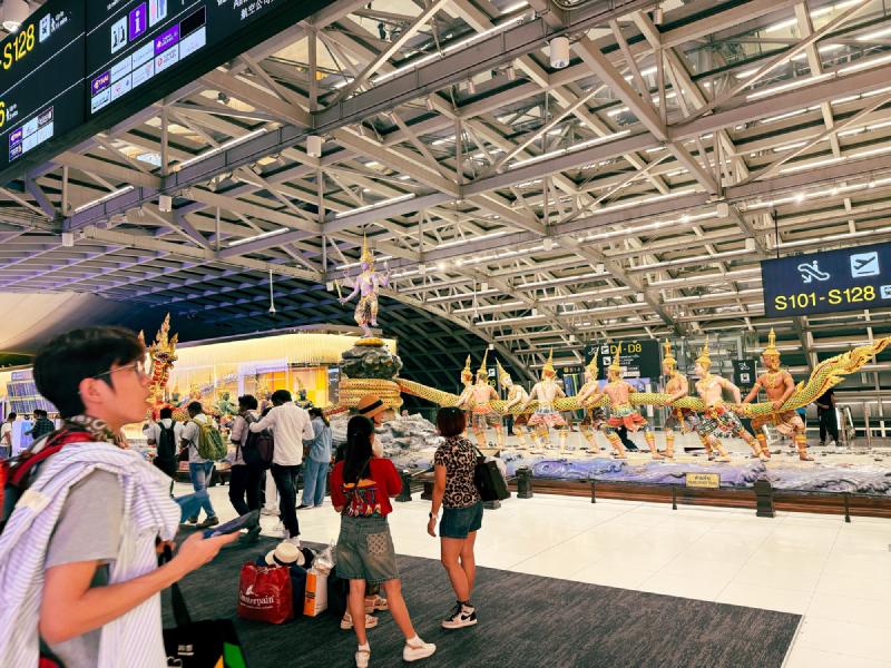 On the way out of BKK.