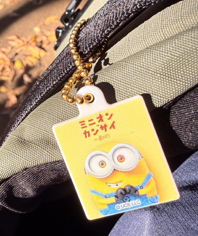 Sometimes Gashapon machines are lies. I did not want a minon keychain. I wanted a miniature game boy game cartridge. But, now I have a minon keychain.