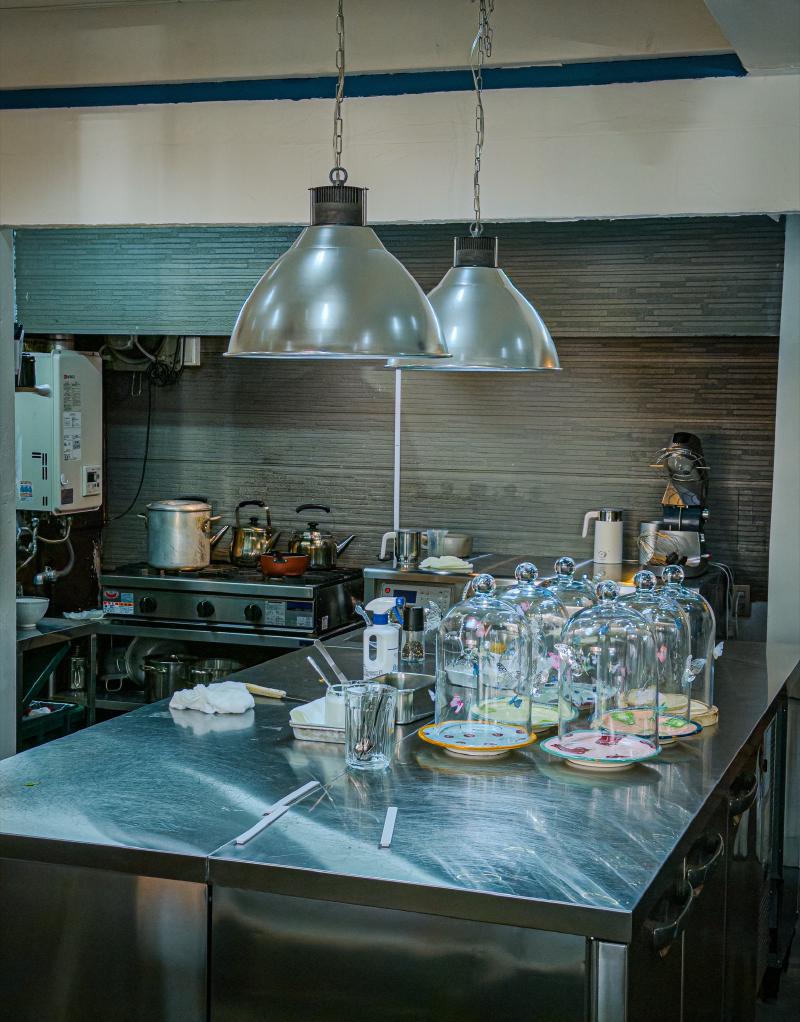 The kitchen where the cheesecake happens.