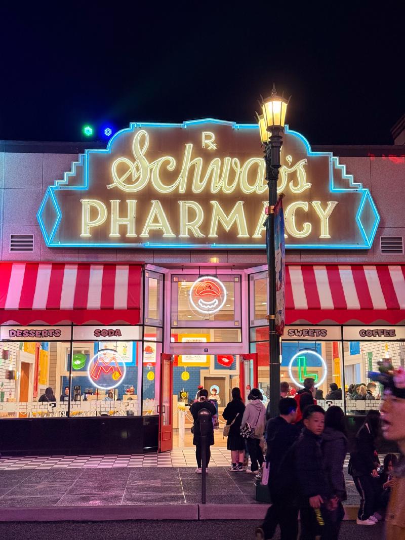 A Mario themed dessert cafe.