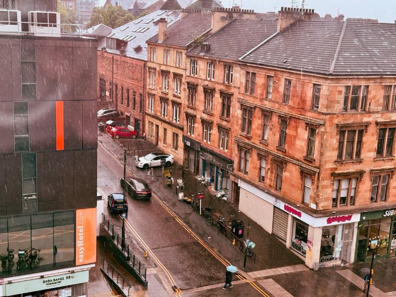 View from the hotel in Glasgow